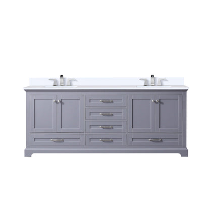 Dukes 80 in. W x 22 in. D Dark Grey Double Bath Vanity