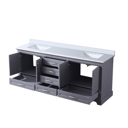 Dukes 80 in. W x 22 in. D Dark Grey Double Bath Vanity