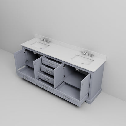 Dukes 80 in. W x 22 in. D Dark Grey Double Bath Vanity