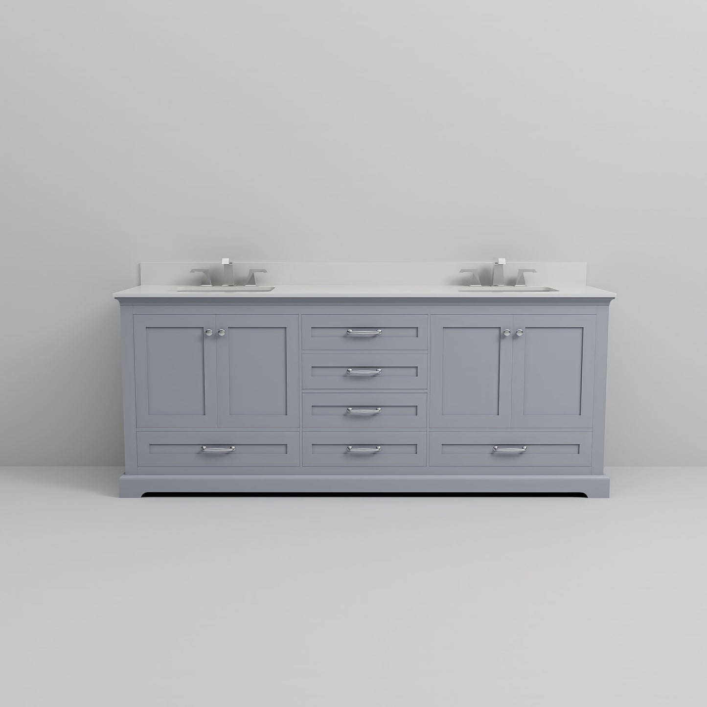 Dukes 80 in. W x 22 in. D Dark Grey Double Bath Vanity