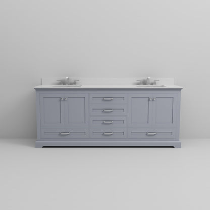 Dukes 80 in. W x 22 in. D Dark Grey Double Bath Vanity