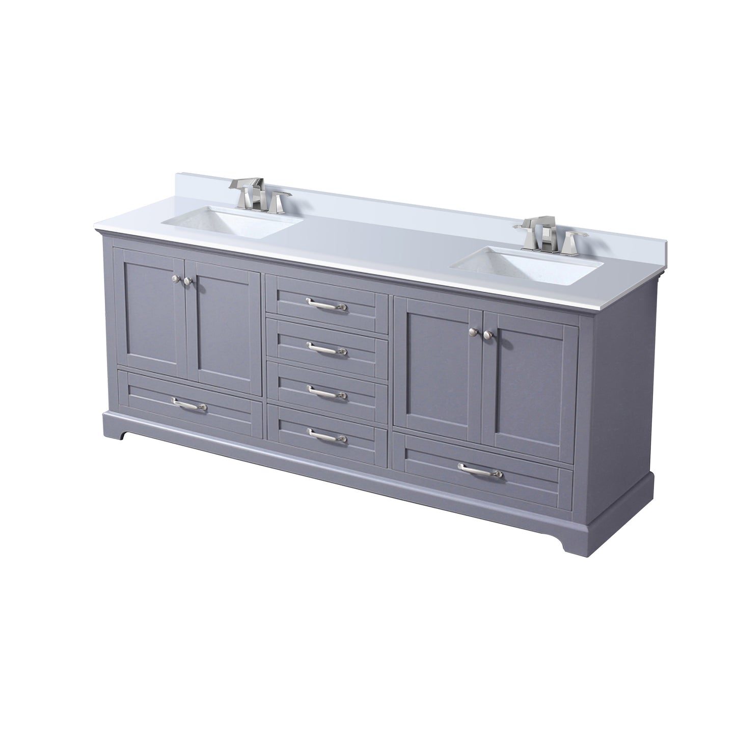 Dukes 80 in. W x 22 in. D Dark Grey Double Bath Vanity