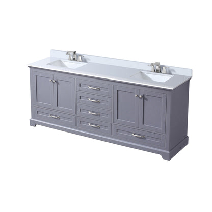 Dukes 80 in. W x 22 in. D Dark Grey Double Bath Vanity