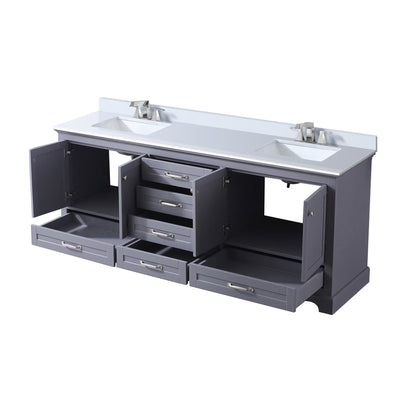 Dukes 80 in. W x 22 in. D Dark Grey Double Bath Vanity