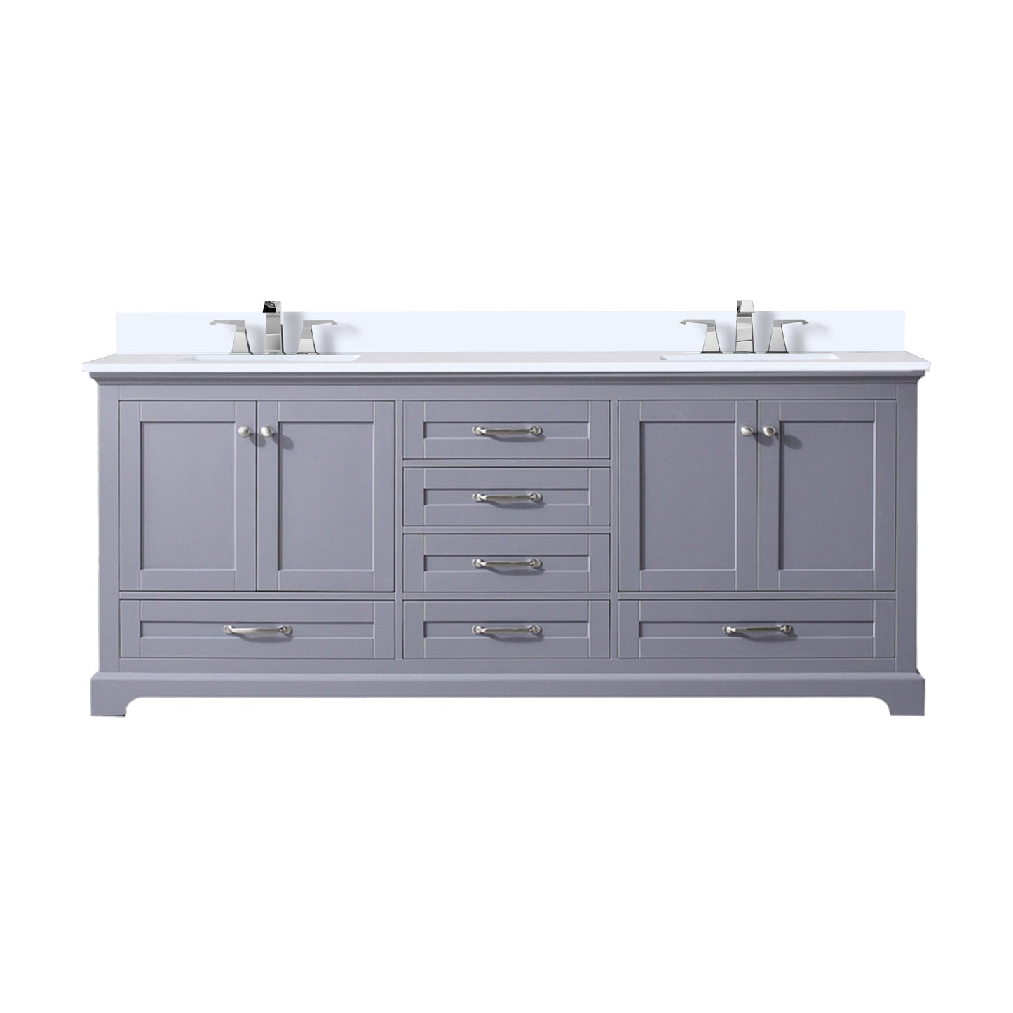 Dukes 80 in. W x 22 in. D Dark Grey Double Bath Vanity