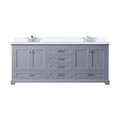Dukes 80 in. W x 22 in. D Dark Grey Double Bath Vanity