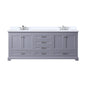 Dukes 80 in. W x 22 in. D Dark Grey Double Bath Vanity