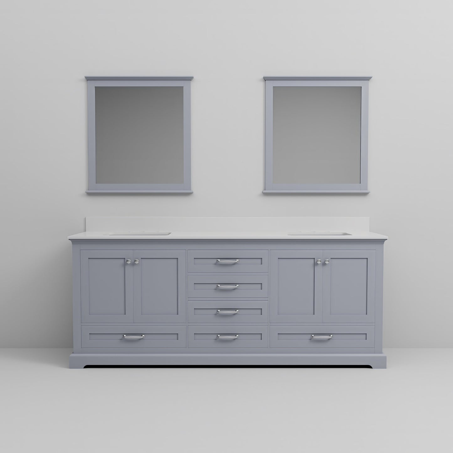 Dukes 80 in. W x 22 in. D Dark Grey Double Bath Vanity