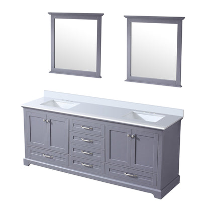 Dukes 80 in. W x 22 in. D Dark Grey Double Bath Vanity