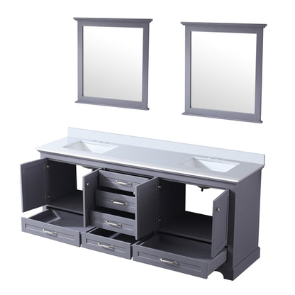 Dukes 80 in. W x 22 in. D Dark Grey Double Bath Vanity