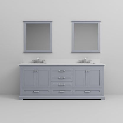 Dukes 80 in. W x 22 in. D Dark Grey Double Bath Vanity