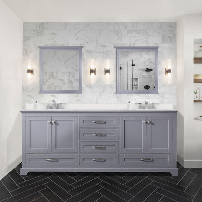 Dukes 80 in. W x 22 in. D Dark Grey Double Bath Vanity