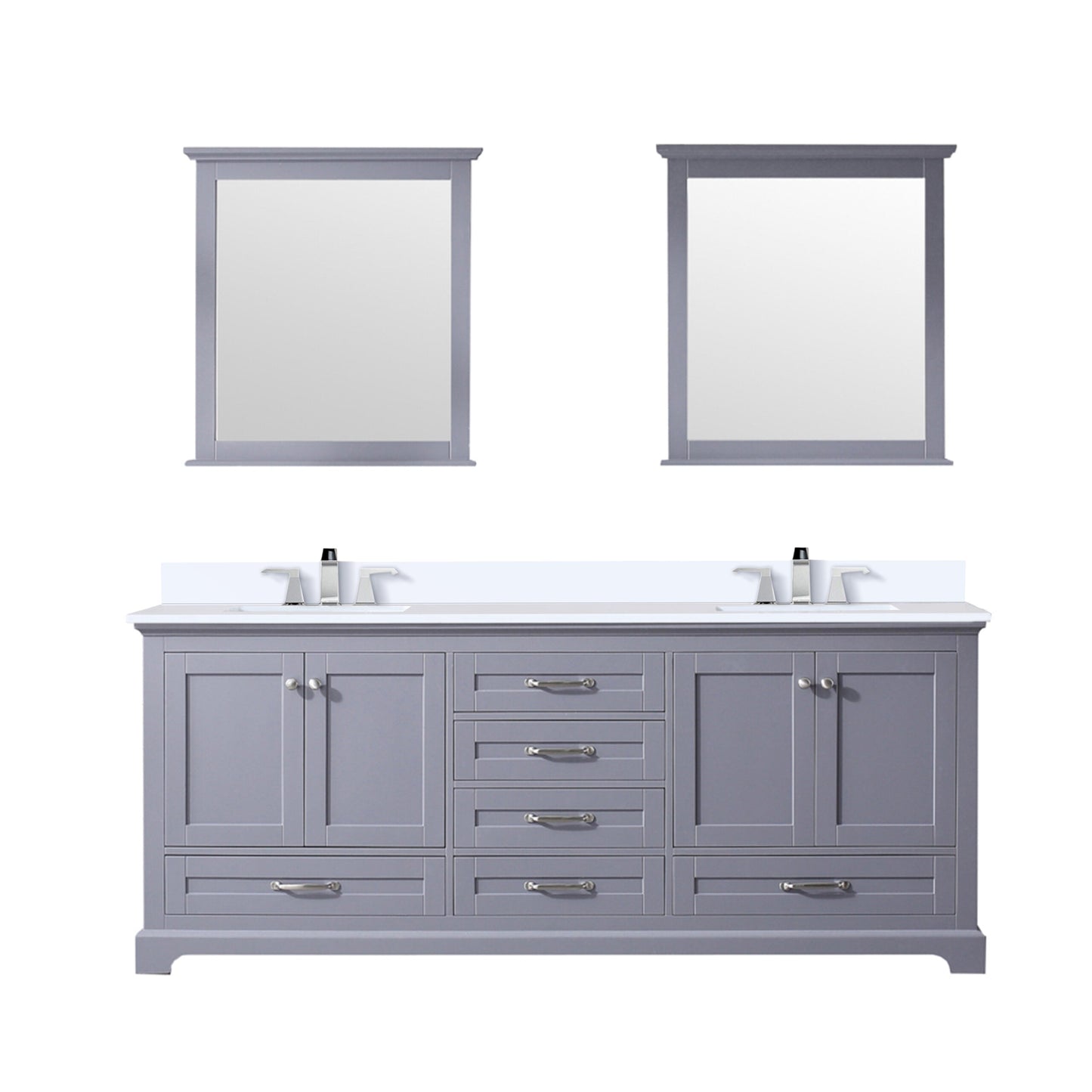 Dukes 80 in. W x 22 in. D Dark Grey Double Bath Vanity