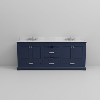 Dukes 80 in. W x 22 in. D Navy Blue Double Bath Vanity