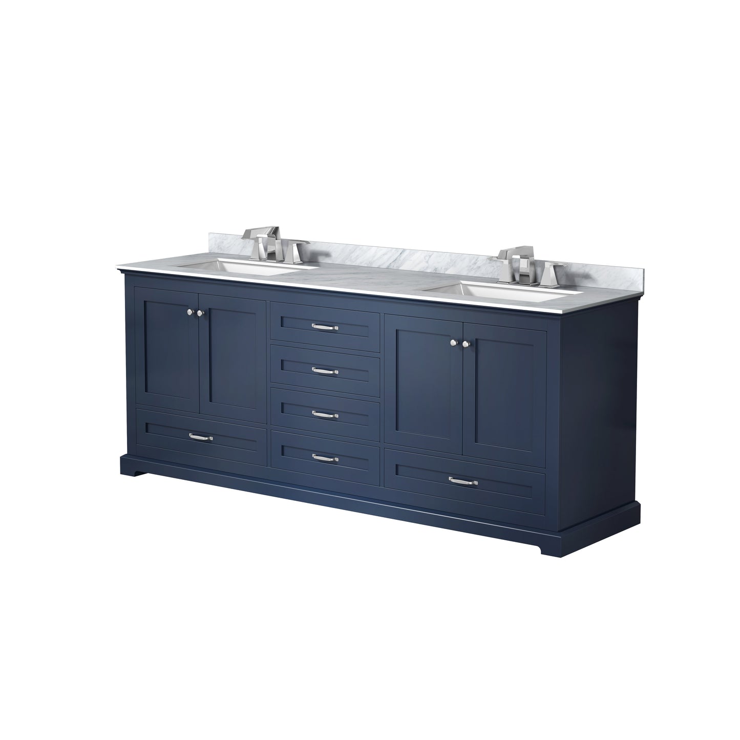 Dukes 80 in. W x 22 in. D Navy Blue Double Bath Vanity