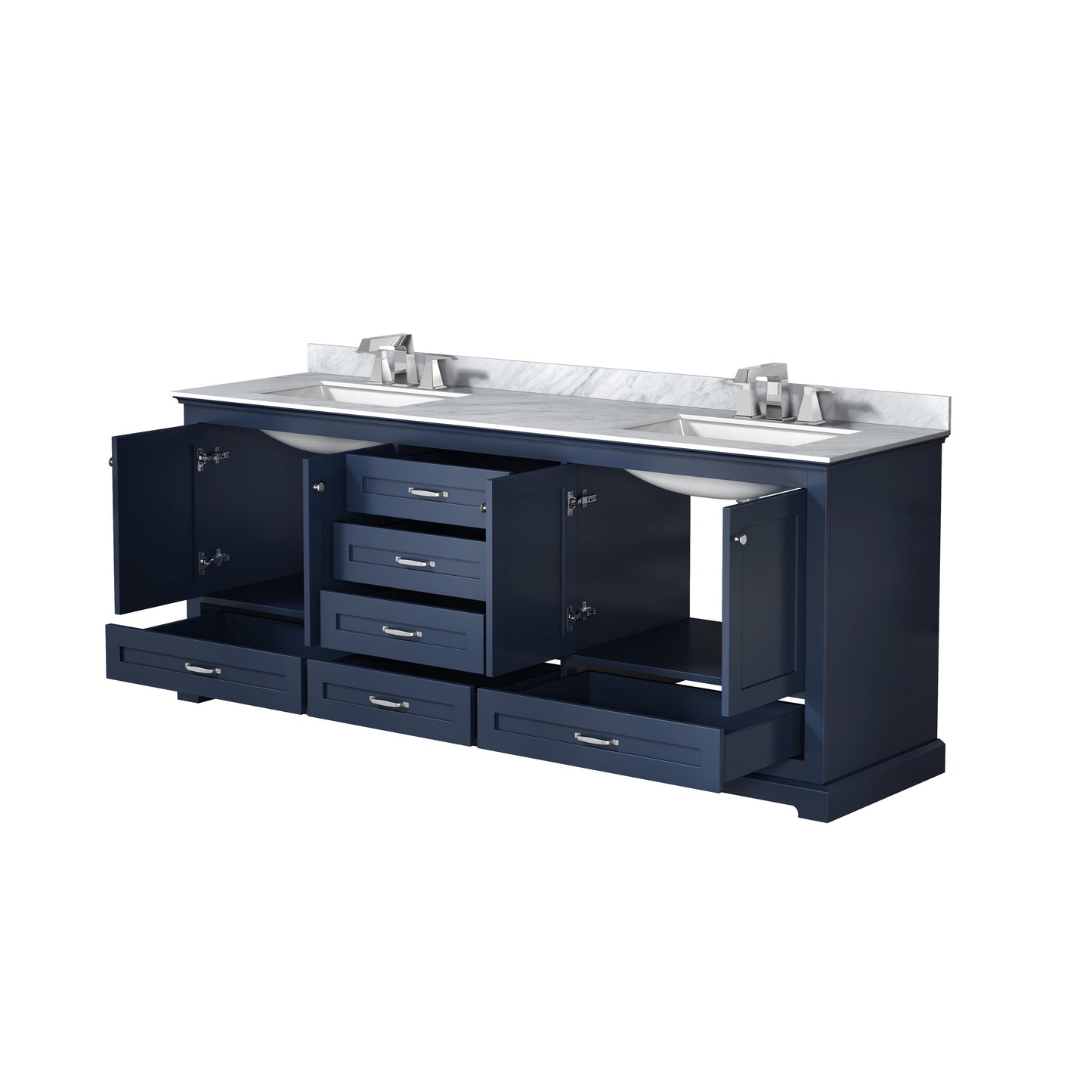 Dukes 80 in. W x 22 in. D Navy Blue Double Bath Vanity