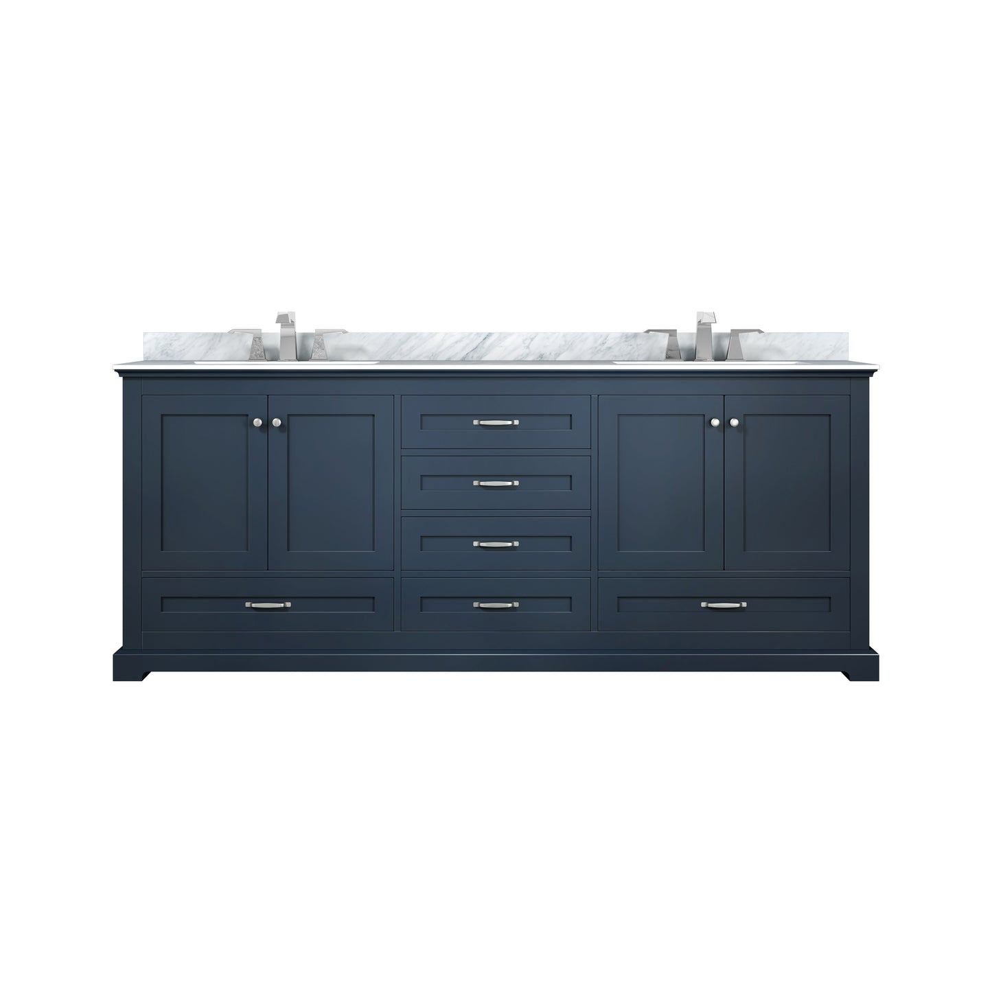 Dukes 80 in. W x 22 in. D Navy Blue Double Bath Vanity