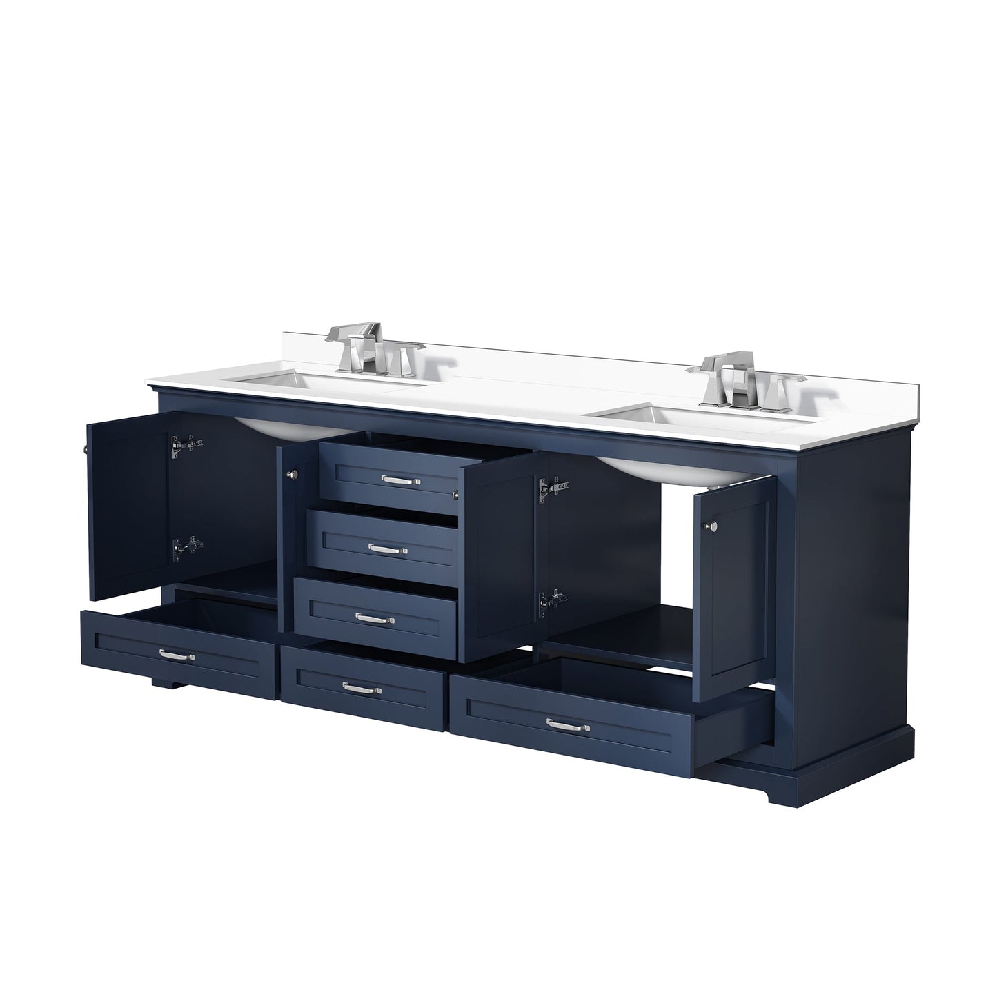 Dukes 80 in. W x 22 in. D Navy Blue Double Bath Vanity