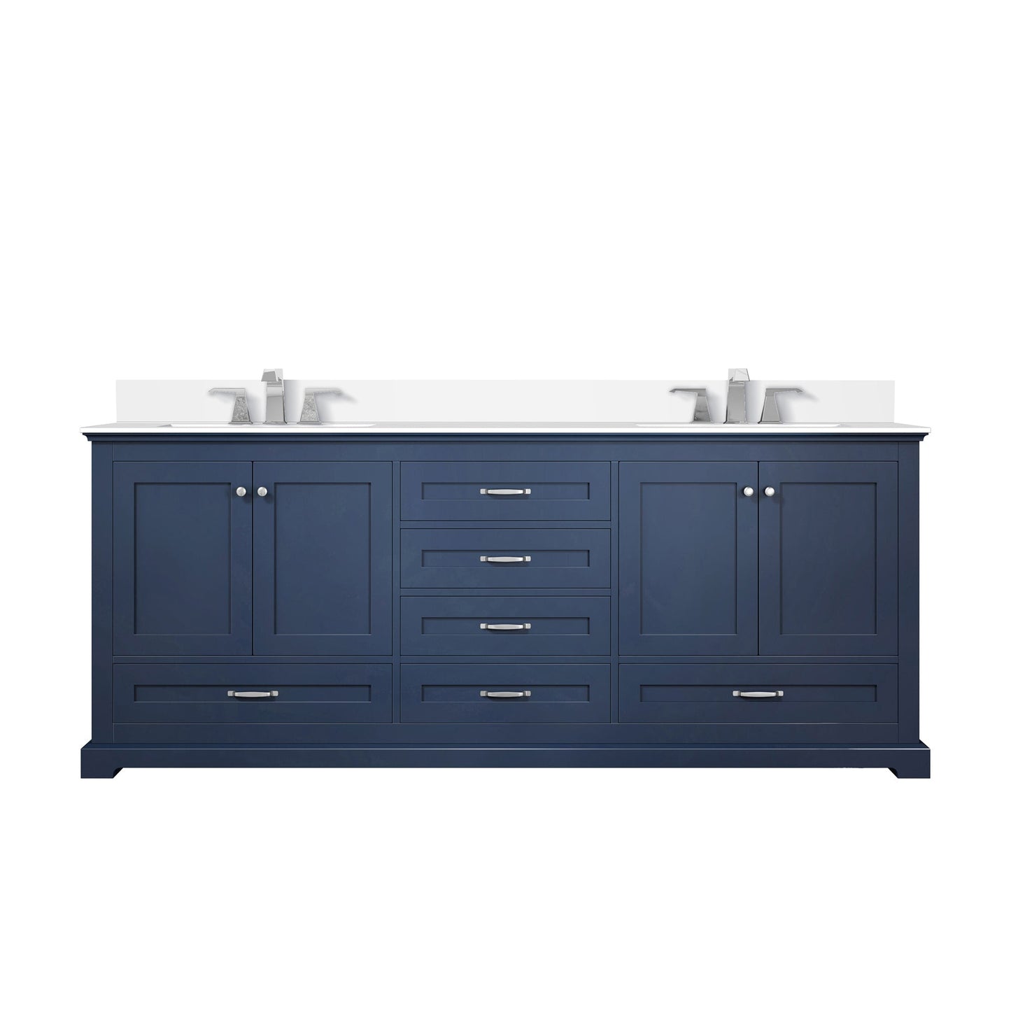 Dukes 80 in. W x 22 in. D Navy Blue Double Bath Vanity