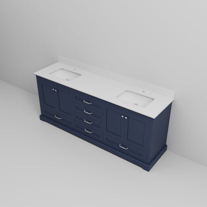Dukes 80 in. W x 22 in. D Navy Blue Double Bath Vanity