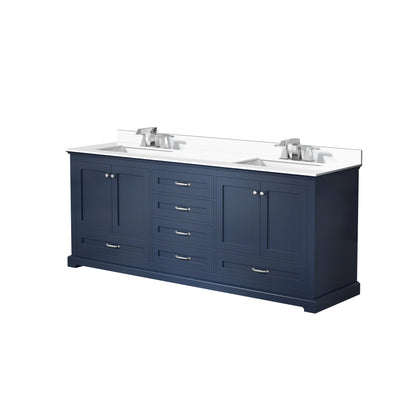 Dukes 80 in. W x 22 in. D Navy Blue Double Bath Vanity