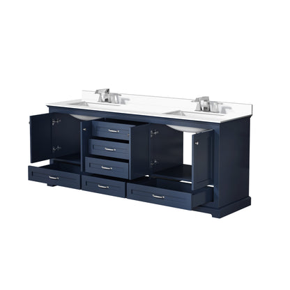 Dukes 80 in. W x 22 in. D Navy Blue Double Bath Vanity