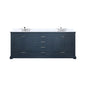 Dukes 80 in. W x 22 in. D Navy Blue Double Bath Vanity