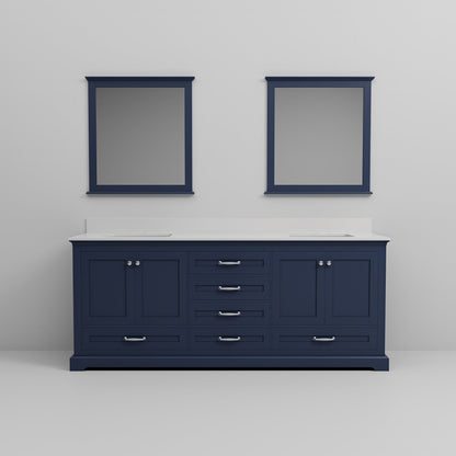Dukes 80 in. W x 22 in. D Navy Blue Double Bath Vanity