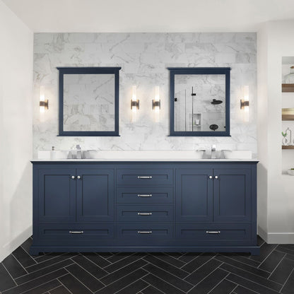 Dukes 80 in. W x 22 in. D Navy Blue Double Bath Vanity