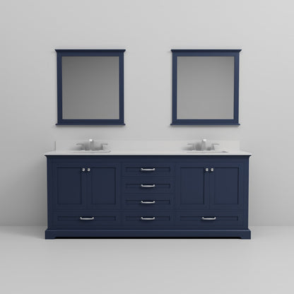 Dukes 80 in. W x 22 in. D Navy Blue Double Bath Vanity