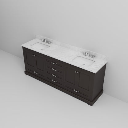 Dukes 80 in. W x 22 in. D Espresso Double Bath Vanity
