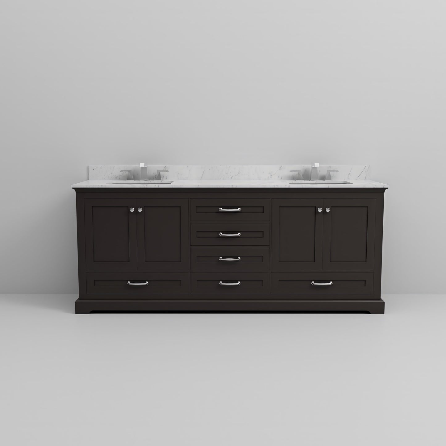 Dukes 80 in. W x 22 in. D Espresso Double Bath Vanity