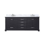 Dukes 80 in. W x 22 in. D Espresso Double Bath Vanity