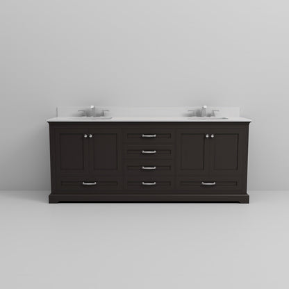 Dukes 80 in. W x 22 in. D Espresso Double Bath Vanity
