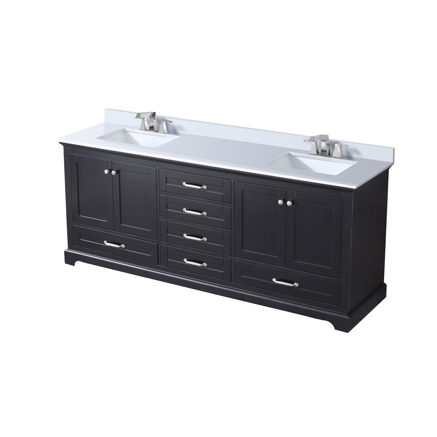 Dukes 80 in. W x 22 in. D Espresso Double Bath Vanity