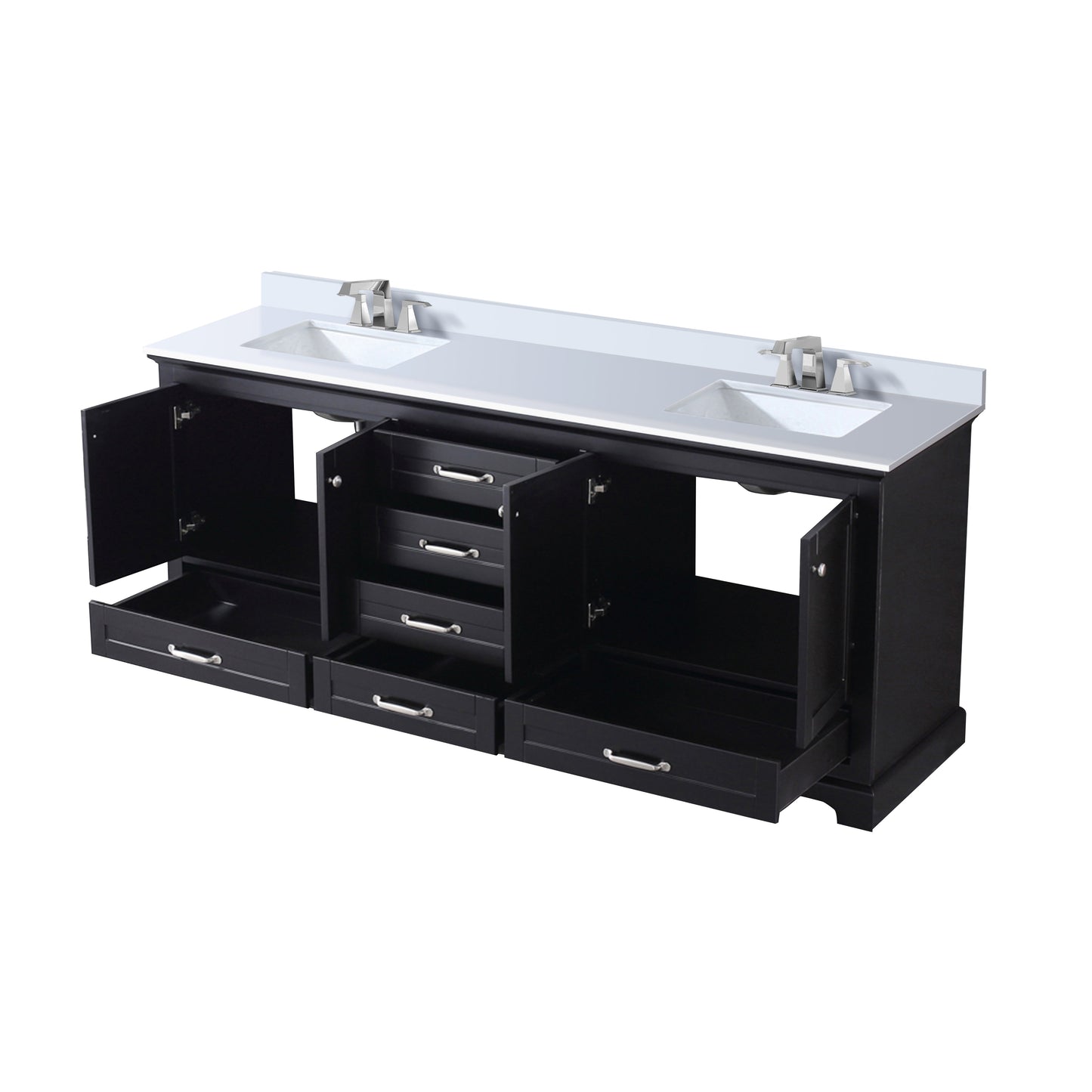 Dukes 80 in. W x 22 in. D Espresso Double Bath Vanity