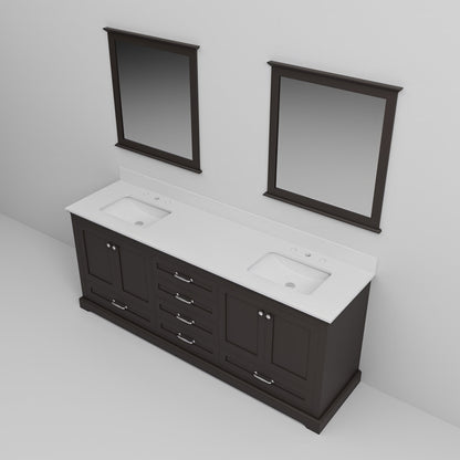 Dukes 80 in. W x 22 in. D Espresso Double Bath Vanity