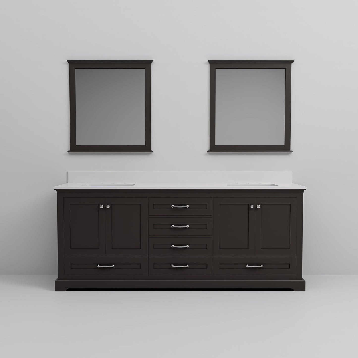 Dukes 80 in. W x 22 in. D Espresso Double Bath Vanity