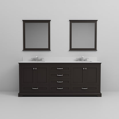 Dukes 80 in. W x 22 in. D Espresso Double Bath Vanity