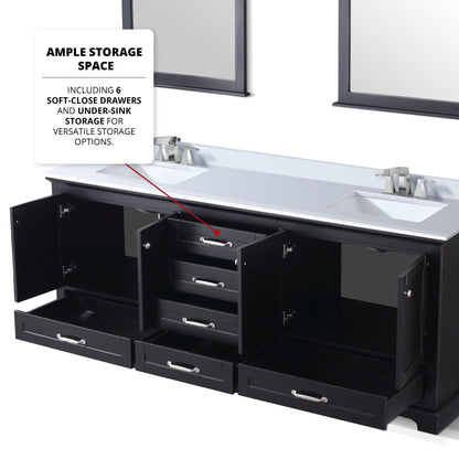 Dukes 80 in. W x 22 in. D Espresso Double Bath Vanity