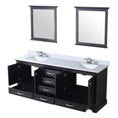 Dukes 80 in. W x 22 in. D Espresso Double Bath Vanity