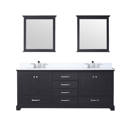 Dukes 80 in. W x 22 in. D Espresso Double Bath Vanity