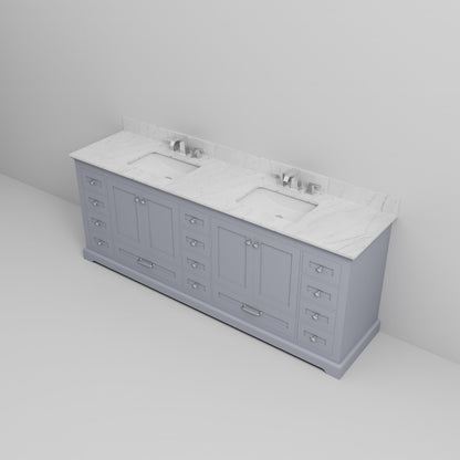 Dukes 84 in. W x 22 in. D Dark Grey Double Bath Vanity