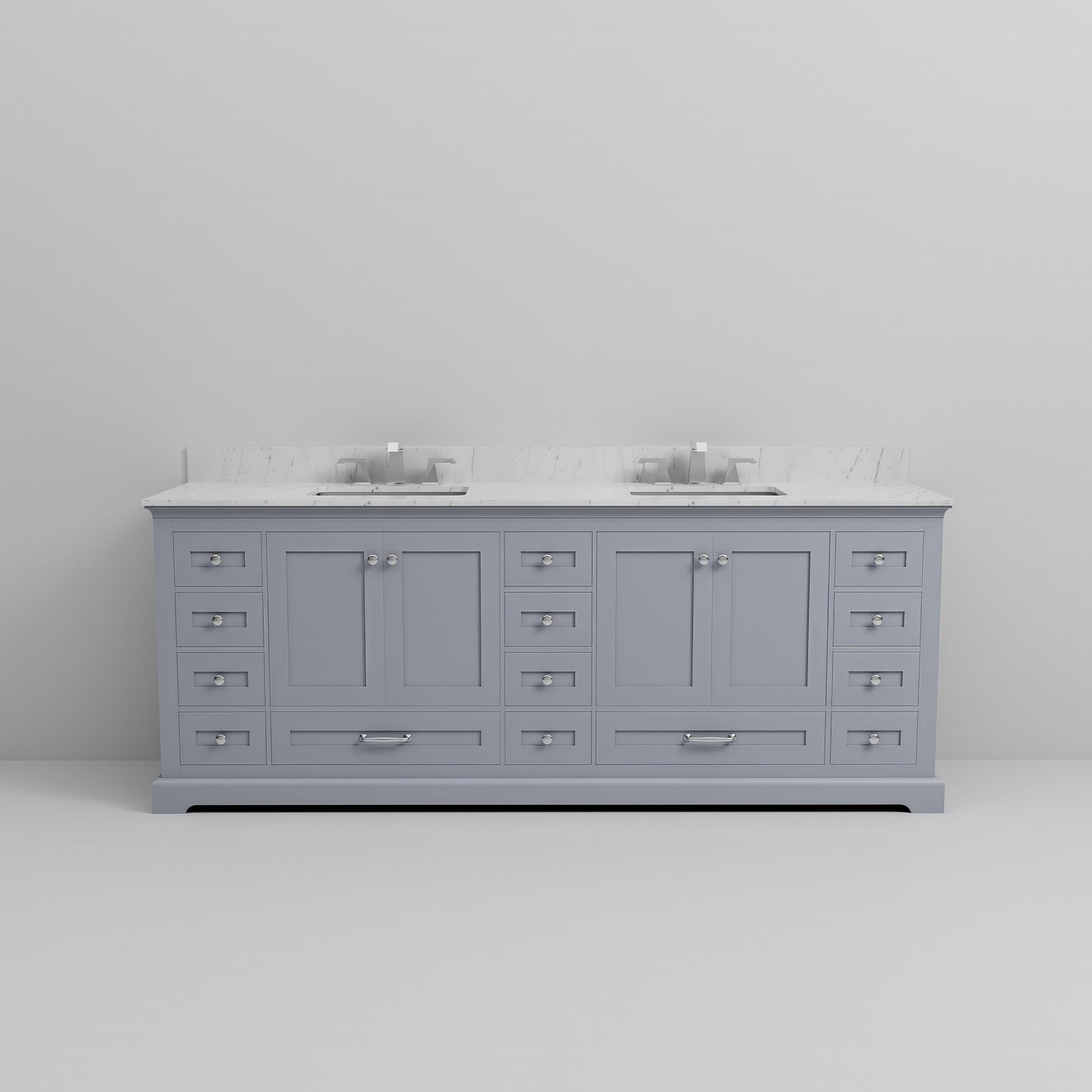 Dukes 84 in. W x 22 in. D Dark Grey Double Bath Vanity