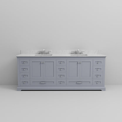 Dukes 84 in. W x 22 in. D Dark Grey Double Bath Vanity