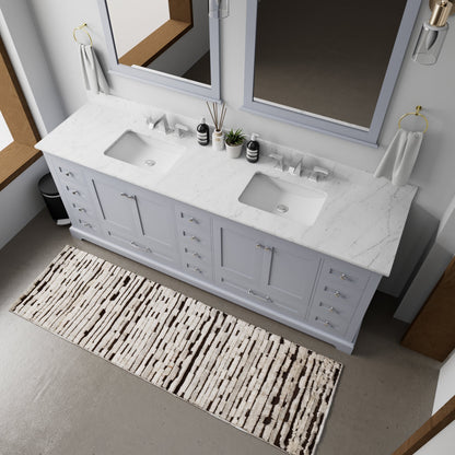Dukes 84 in. W x 22 in. D Dark Grey Double Bath Vanity