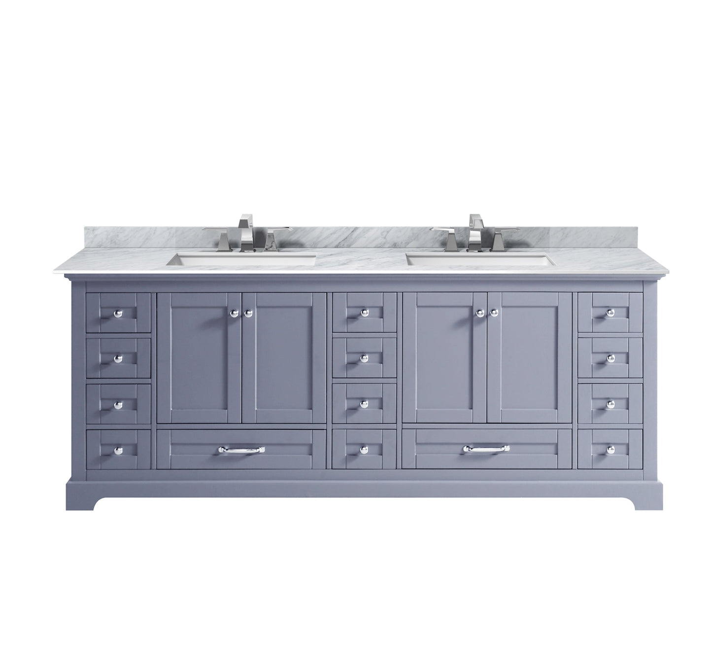 Dukes 84 in. W x 22 in. D Dark Grey Double Bath Vanity