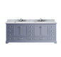 Dukes 84 in. W x 22 in. D Dark Grey Double Bath Vanity