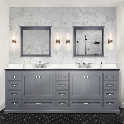 Dukes 84 in. W x 22 in. D Dark Grey Double Bath Vanity