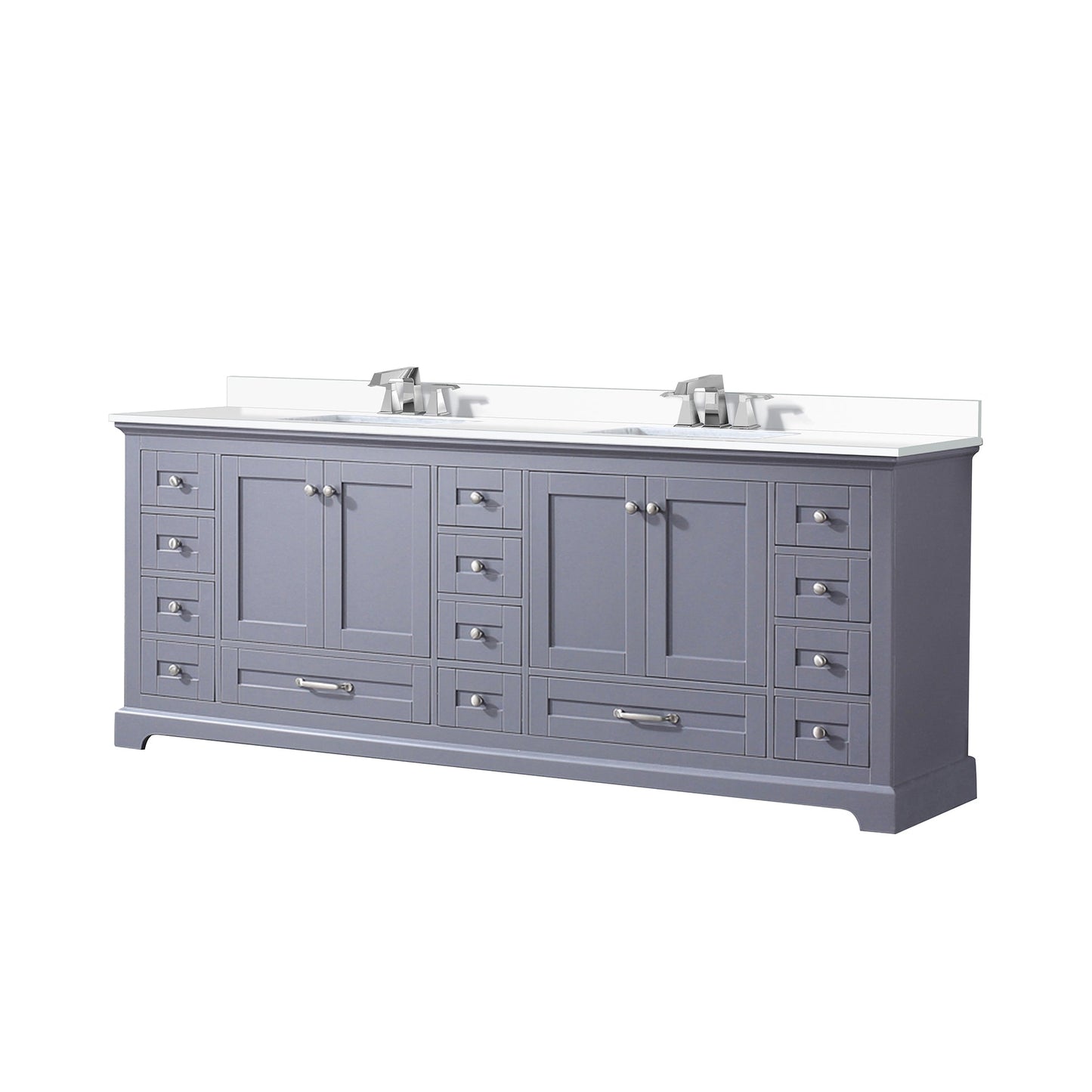 Dukes 84 in. W x 22 in. D Dark Grey Double Bath Vanity